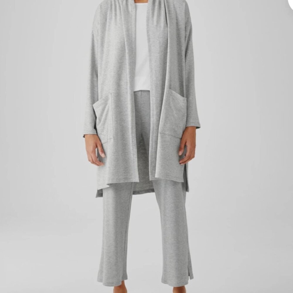 NWT Eileen Fisher Cozy Brushed Terry Hug Padded Coat - Picture 10 of 10